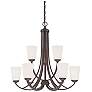 Overland Park 30" Wide Vintage Bronze 9-Light Chandelier