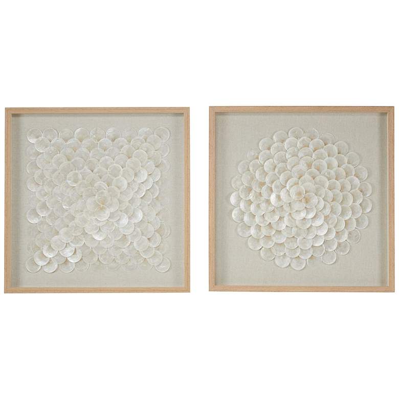 Image 1 Overlapping Shells Geometric 24 inch Square 2-Piece Wall Art Set
