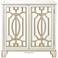 Overlay 32" Wide Gold-White and Mirrored 2-Door Chest