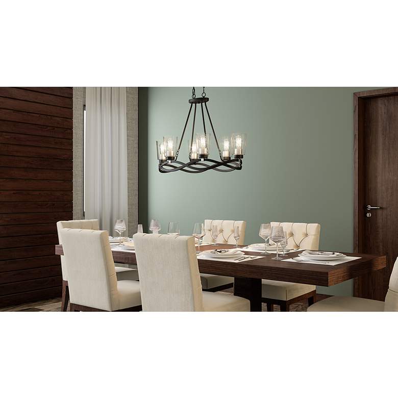 Image 3 Overlook 32 1/2"W Earth Black 6-Light Island Chandelier more views