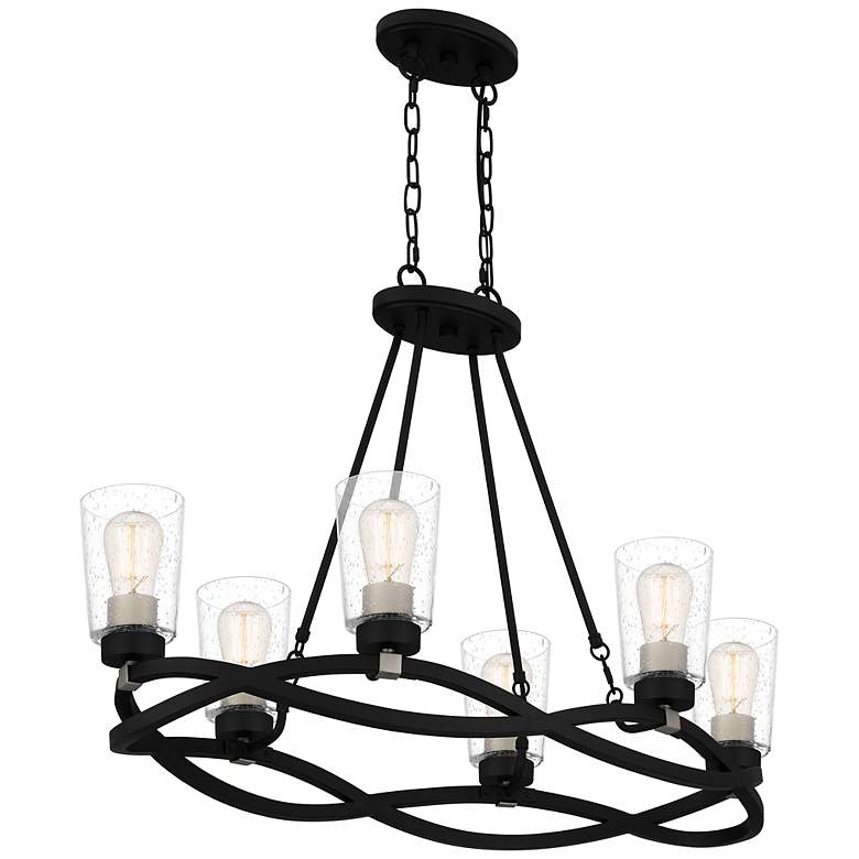 Image 4 Overlook 32 1/2"W Earth Black 6-Light Island Chandelier more views