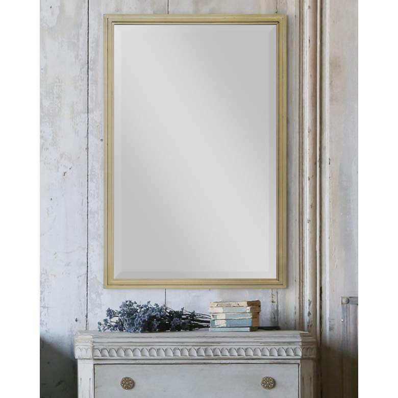 Image 1 Overrule Champagne Gold 24 inch x 36 inch Rectr Wall Mirror