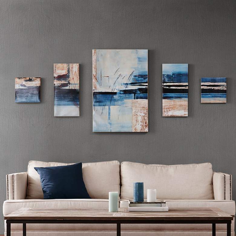 Image 1 Overseas 36"H 5-Piece Printed Gel Coat Canvas Wall Art Set