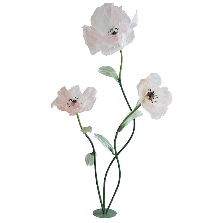 Image 1 Oversize Silk Poppy Decor Set of 3 24x15x110" Champagne/Pink/Orange/G