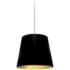 Oversized Drum 14" Wide Black Pendant Light