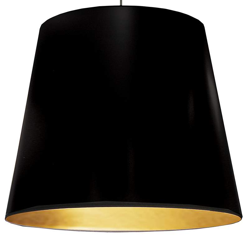 Image 2 Oversized Drum 14" Wide Black Pendant Light more views