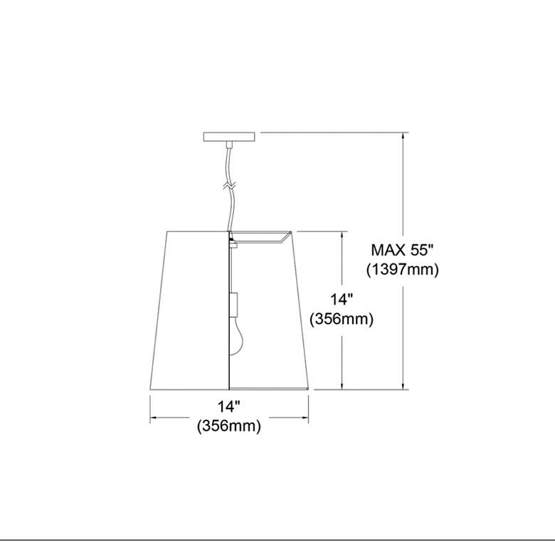 Image 4 Oversized Drum 14" Wide Black Pendant Light more views