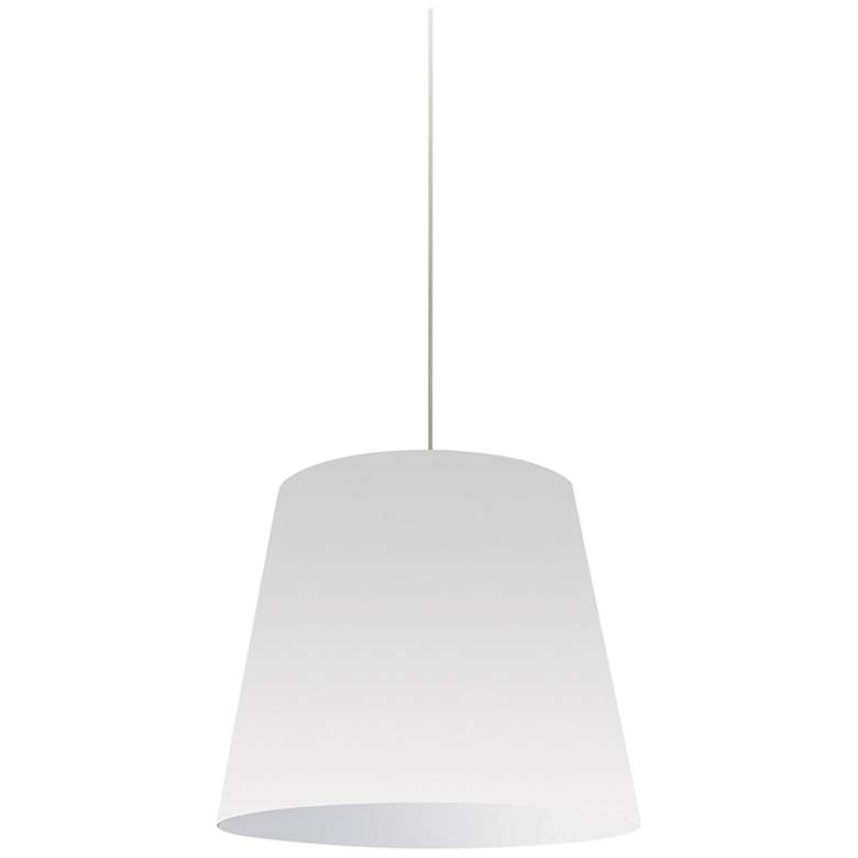 Image 1 Oversized Drum 14" Wide Polished Chrome Pendant Light