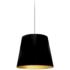 Oversized Drum 14" Wide Small Black and Gold Shade Pendant