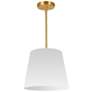 2_Oversized Drum 14" Wide Small Tapered Drum White Shade Pendant