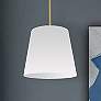 1_Oversized Drum 14" Wide Small Tapered Drum White Shade Pendant