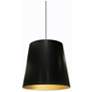2_Oversized Drum 20" Wide Medium Black and Gold Shade Pendant