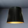 1_Oversized Drum 20" Wide Medium Black and Gold Shade Pendant
