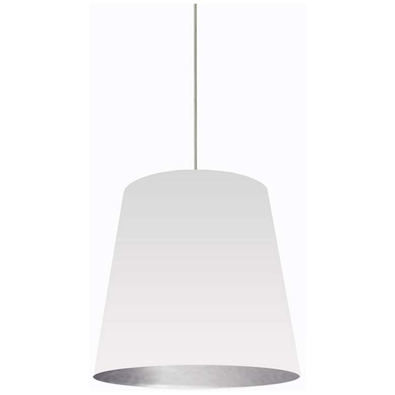Image 1 Oversized Drum 20 inch Wide Medium White and Silver Shade Pendant
