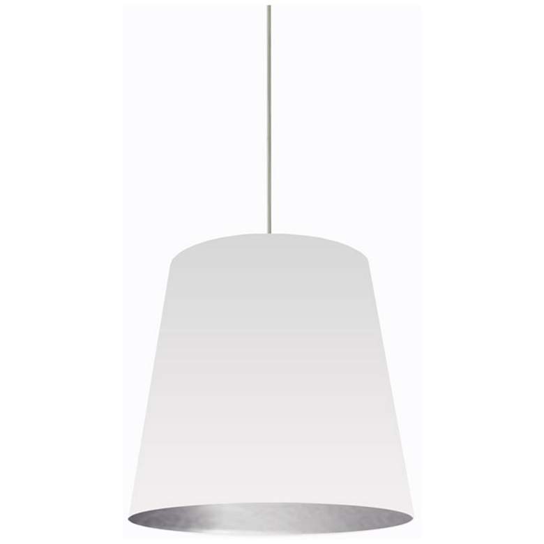Image 1 Oversized Drum 20" Wide Medium White and Silver Shade Pendant