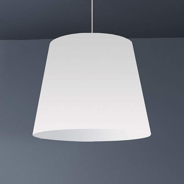 Image 1 Oversized Drum 20" Wide Medium White Shade Pendant