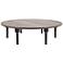 Oversized Round Mango Wood Coffee Table, Black Finish