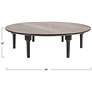 3_Oversized Round Mango Wood Coffee Table, Black Finish more views