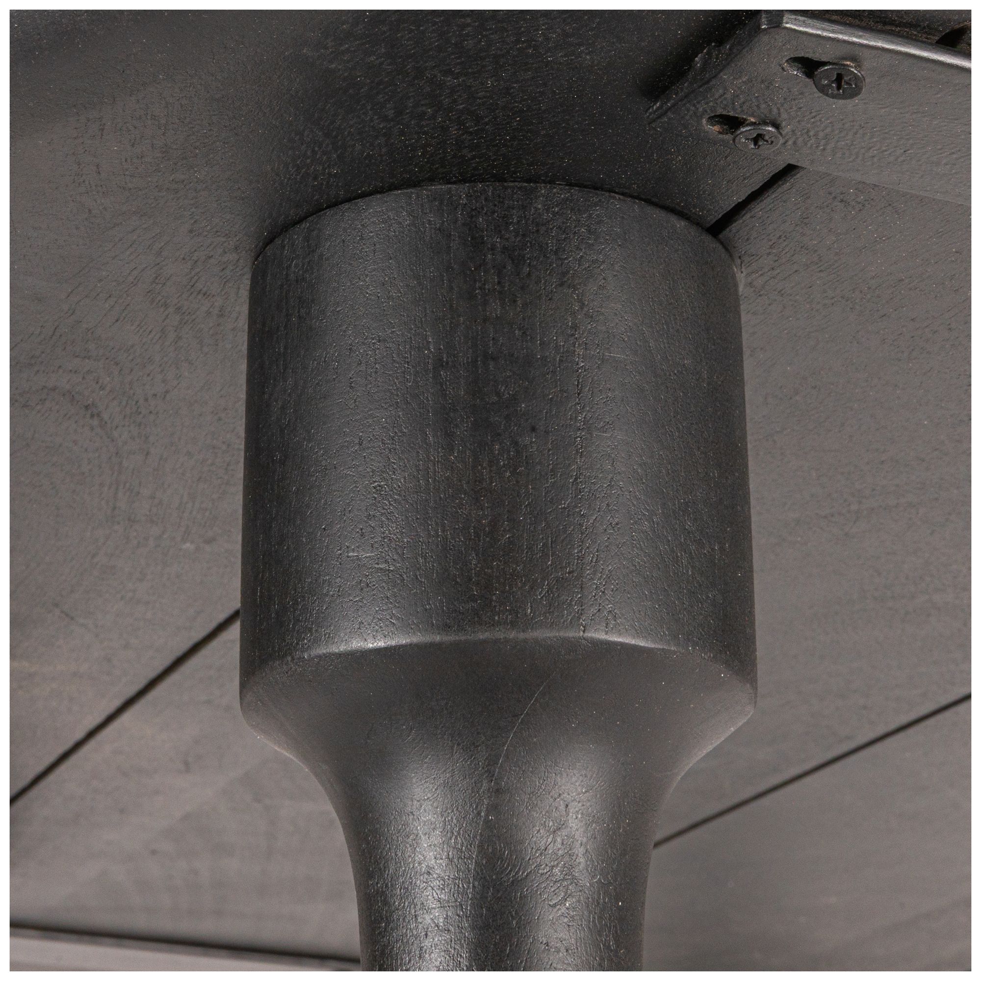 Image 4 Oversized Round Mango Wood Coffee Table, Black Finish more views