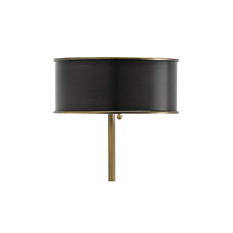 Overture Antique Brass and Black Plug-In Wall Lamp more views