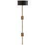 Overture Antique Brass and Black Plug-In Wall Lamp