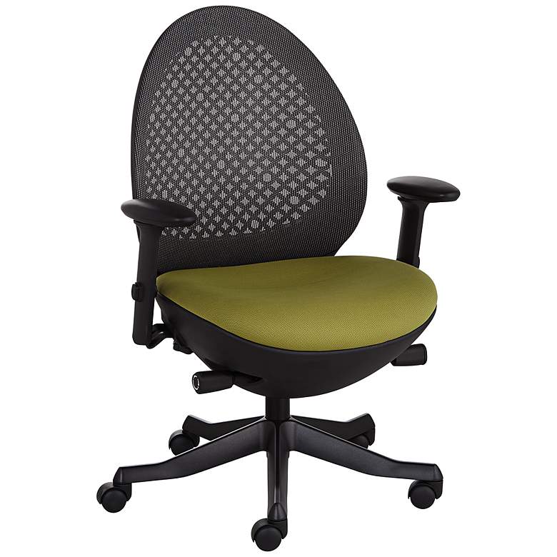 Image 1 Ovo Green and Black Mesh Back Adjustable Office Chair
