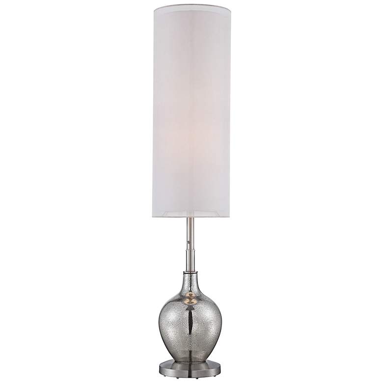 Image 1 Ovo Mercury Glass Floor Lamp with Double Layer Shade