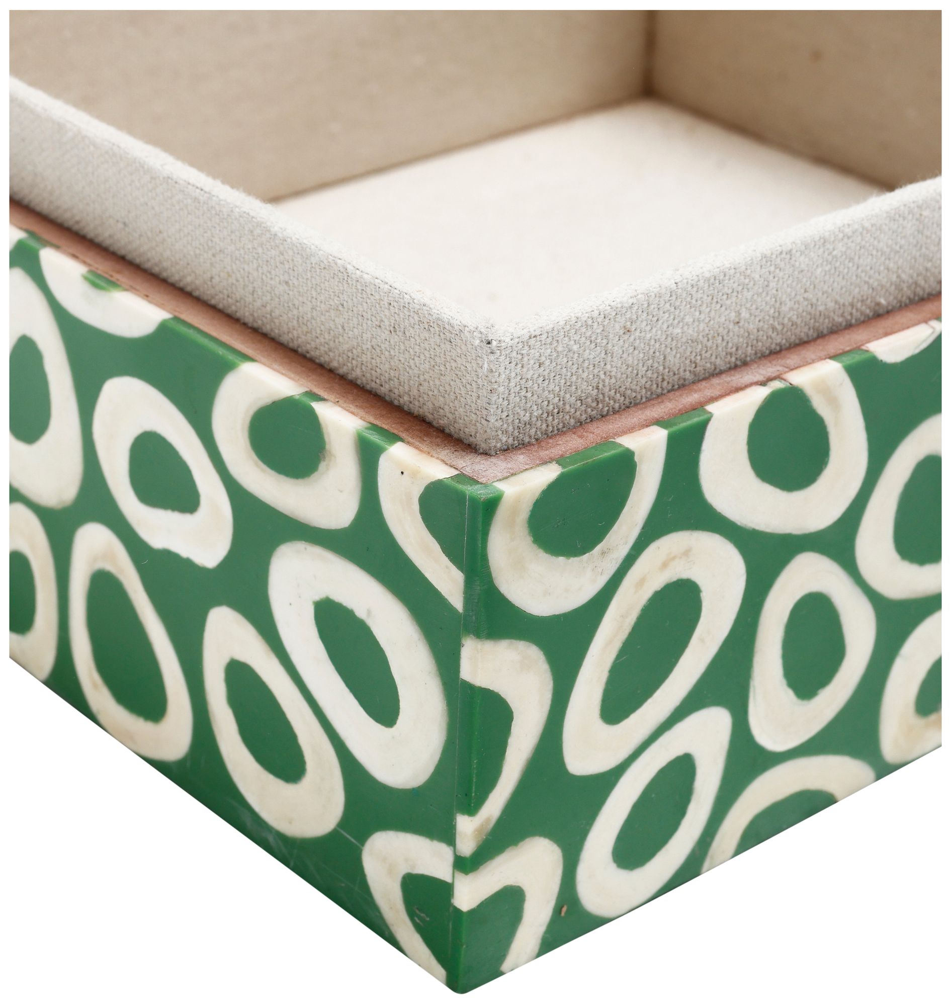 Image 4 Ovoid Green, White Rectangular Box - Set of 2 more views