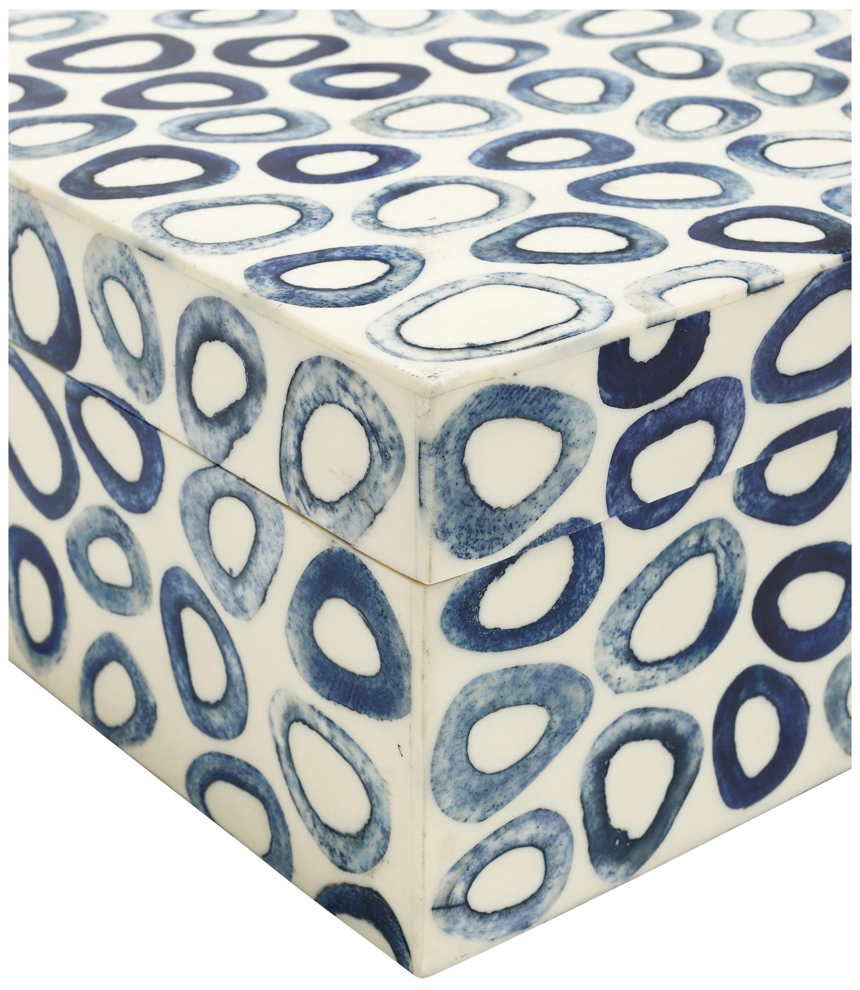 Image 2 Ovoid White, Blue Rectangular Box - Set of 2 more views