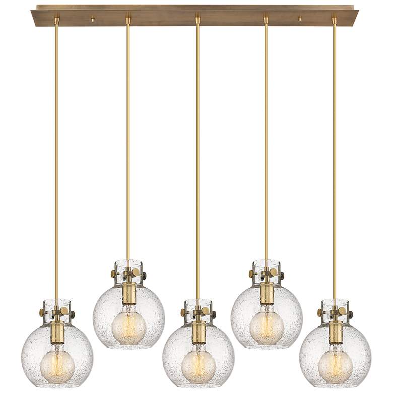 Image 1 Owego 12.63" Wide 3 Light Brushed Satin Nickel Multi Pendant w/ Clear