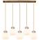 Owego 12.63" Wide 3 Light Matte Black Multi Pendant With Clear Shade