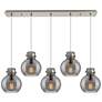 Owego 12.63" Wide 3 Light Polished Nickel Multi Pendant With Clear Sha