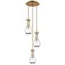 Owego 12 3/4" Wide Brushed Brass Multi-Light Pendant