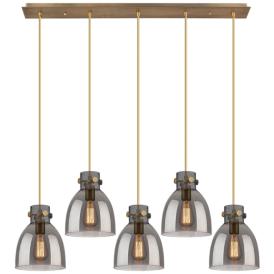 Owego 15.75" Wide 6 Light Brushed Satin Nickel Multi Pendant w/ Clear Owego 15.75" Wide 6 Light Brushed Satin Nickel Multi Pendant w/ Clear