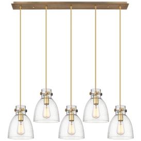 Owego 15.75" Wide 6 Light Matte Black Multi Pendant With Clear Shade Owego 15.75" Wide 6 Light Matte Black Multi Pendant With Clear Shade