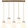 Owego 15.75" Wide 6 Light Matte Black Multi Pendant With Light Smoke S