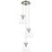Owego 15.75"W 6 Light Brushed Nickel Multi Pendant w/ Light Smoke Shad
