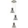 Owego 15.75"W 6 Light Polished Nickel Multi Pendant w/ Light Smoke Sha