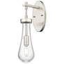 1_Owego 16 1/4" High Satin Nickel and Clear Glass Wall Sconce