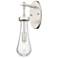 Owego 16 1/4" High Satin Nickel and Clear Glass Wall Sconce