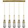 Owego 19.25" Wide 9 Light Brushed Satin Nickel Multi Pendant w/ Clear