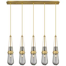 Owego 19.25" Wide 9 Light Brushed Satin Nickel Multi Pendant w/ Clear