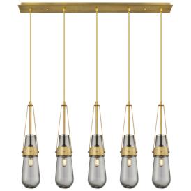 Owego 19.25" Wide 9 Light Brushed Satin Nickel Multi Pendant w/ Clear Owego 19.25" Wide 9 Light Brushed Satin Nickel Multi Pendant w/ Clear