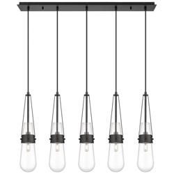 Owego 19.25" Wide 9 Light Polished Nickel Multi Pendant With Clear Sha