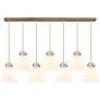 Owego 24.38" Wide 12 Light Brushed Brass Multi Pendant w/ Light Smoke