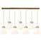 Owego 24.38" Wide 12 Light Brushed Brass Multi Pendant w/ Light Smoke