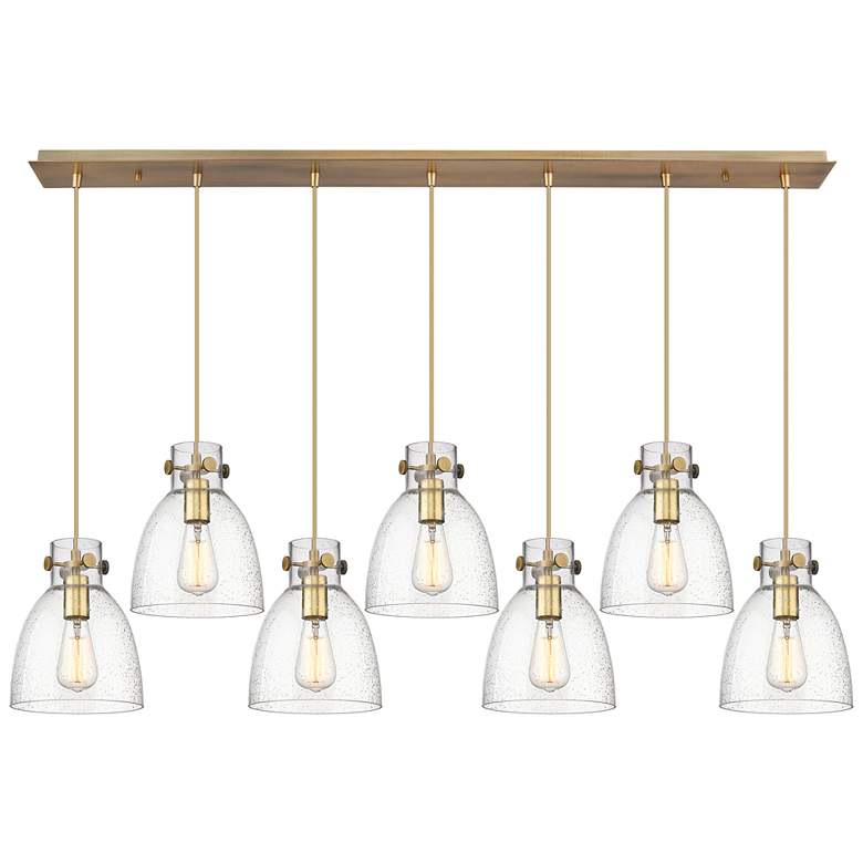Image 1 Owego 24.38" Wide 12 Light Brushed Brass Multi Pendant With Clear Shad