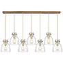 Owego 24.38" Wide 12 Light Brushed Brass Multi Pendant With Clear Shad