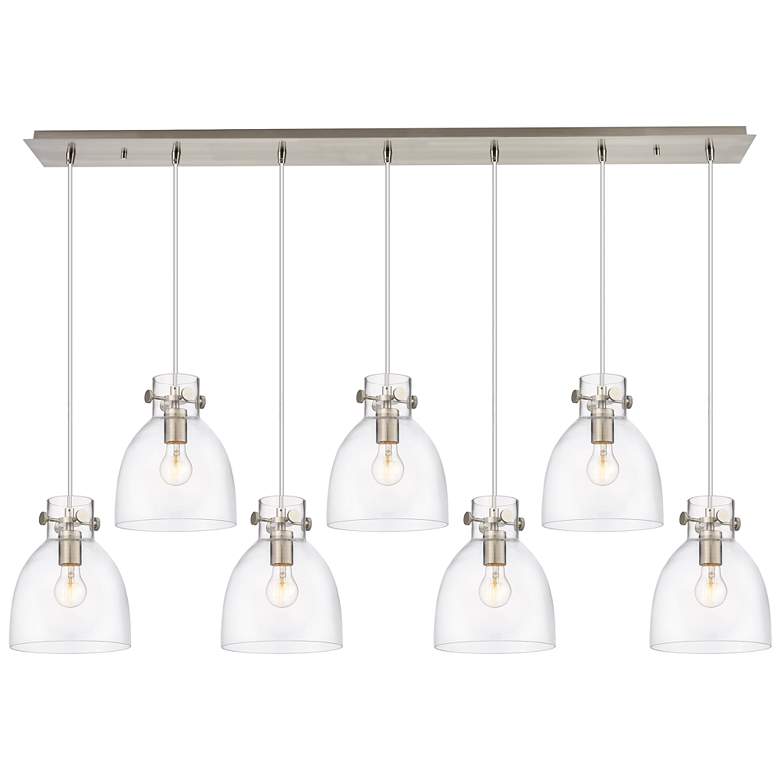 Image 1 Owego 24.38" Wide 12 Light Matte Black Multi Pendant With Clear Shade