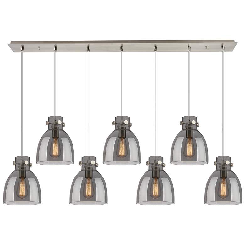 Image 1 Owego 24.38" Wide 12 Light Matte Black Multi Pendant With Light Smoke
